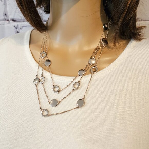NECKLACE - Triple layer gold detail - Picture 3 of 6